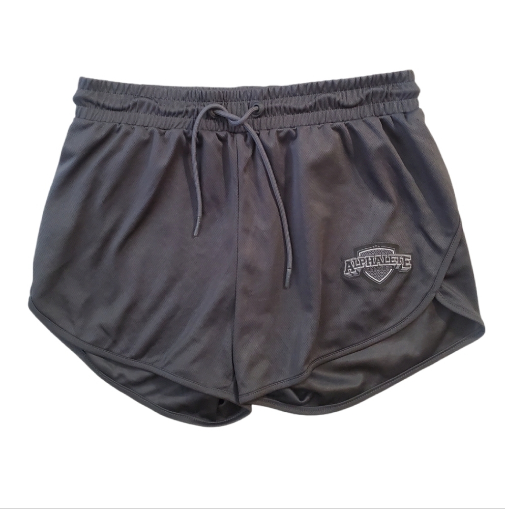 Alphalete‎ Athletics Women's Gray Varsity Mesh Shorts Medium
